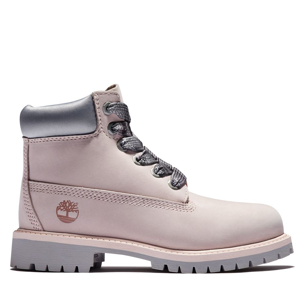 Timberland 6-Inch Μποτακια Παιδικα Ροζ - Junior Premium Waterproof - Greece 1894502-NL